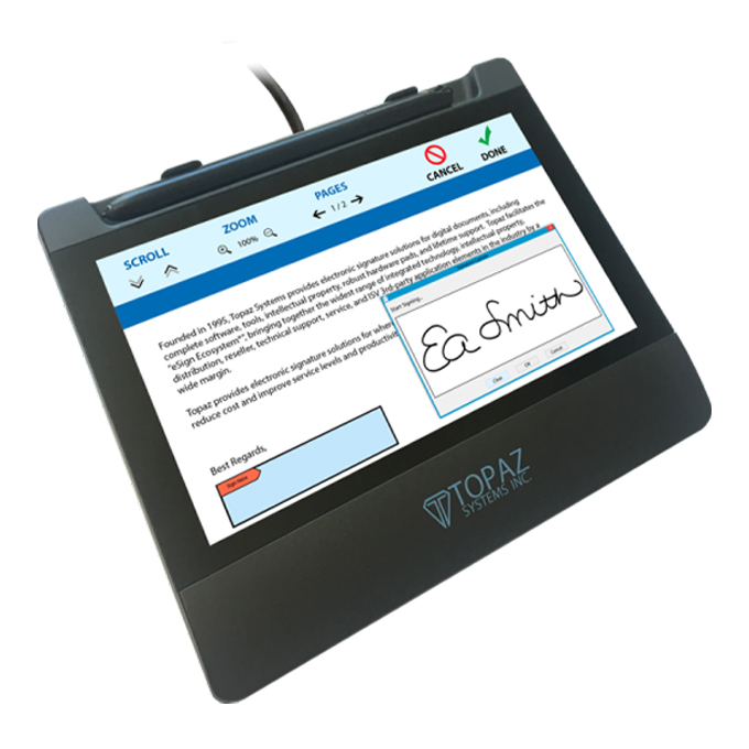 Coletor de Assinatura TD-LBK070 - Topaz Systems